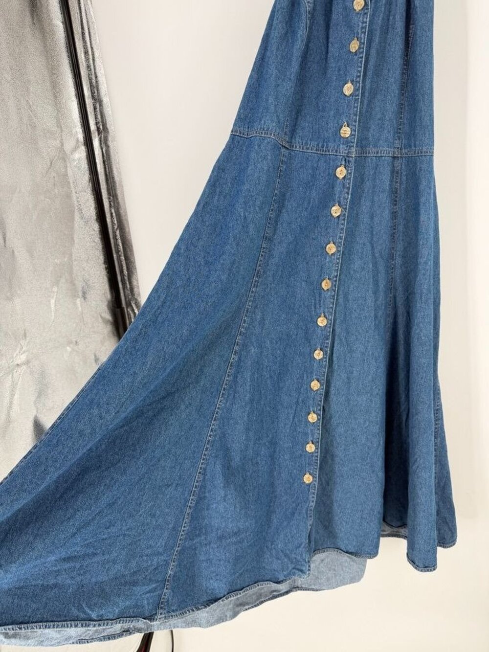 Signature by Robbie Bee Cotton Halter Dress Button Up Midi - Picture 10 of 12